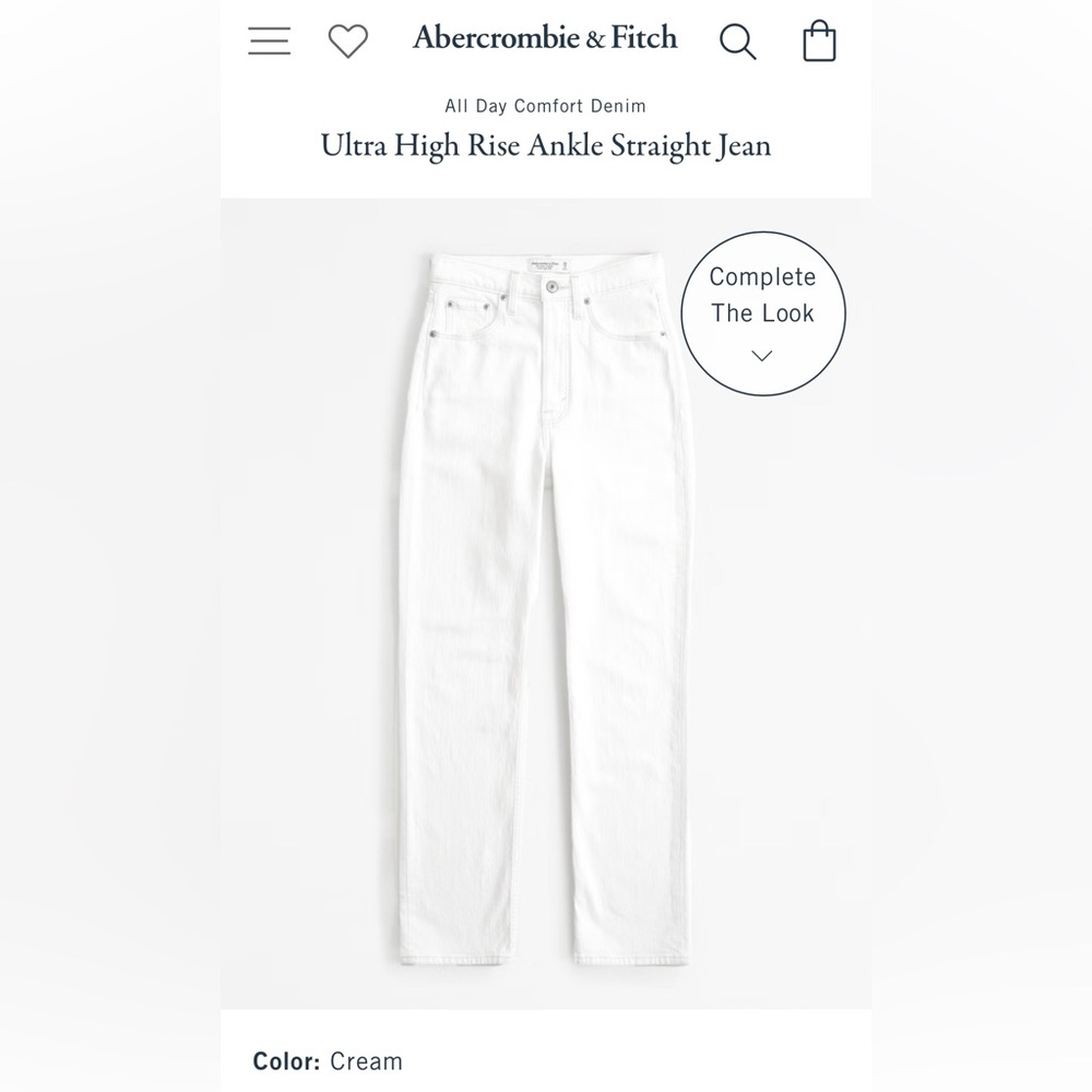 Ultra high rise ankle straight jeans